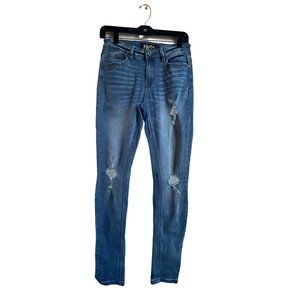 Indigo Rain Girls Distressed Ripped Skinny Leg Blue Jeans Size 9 Teens